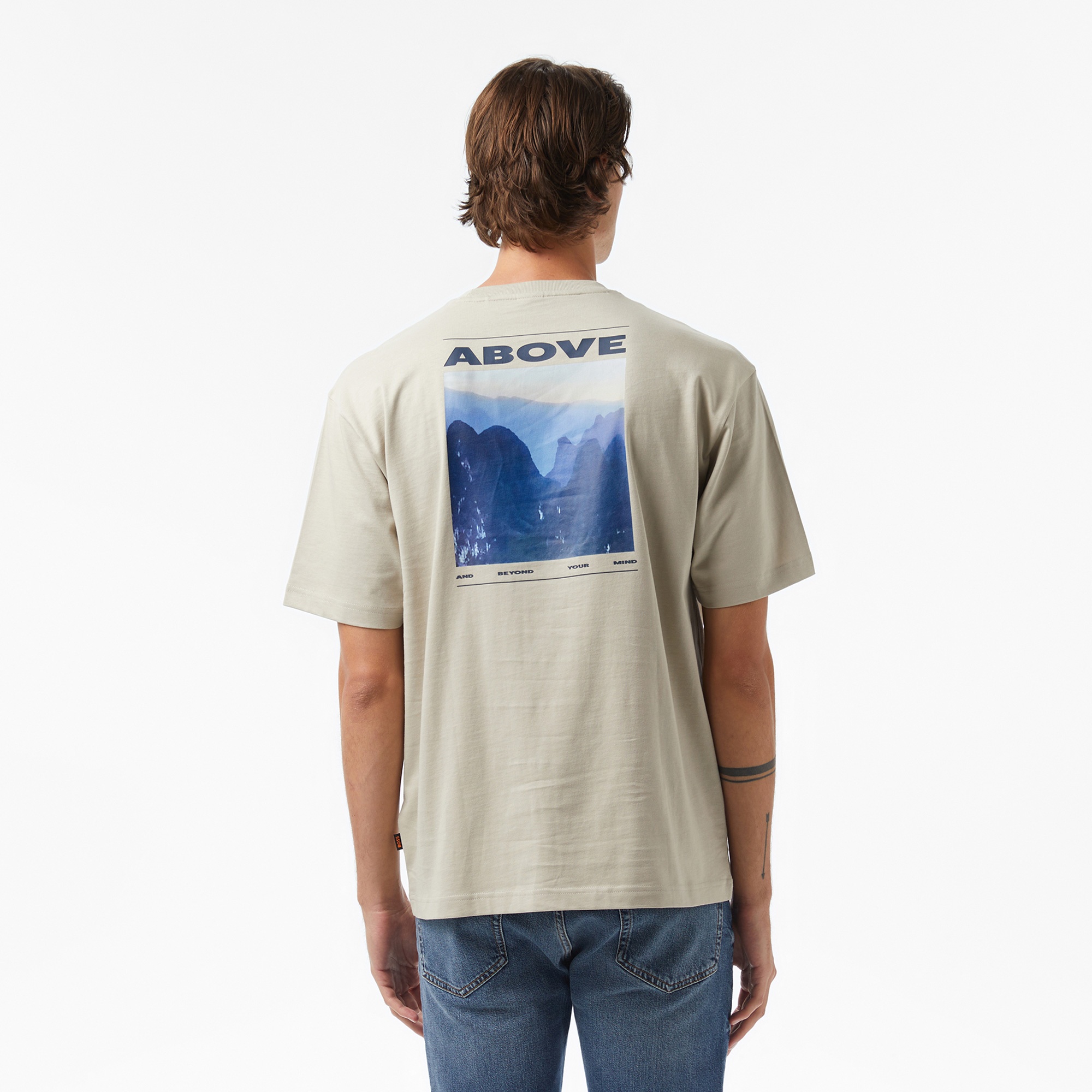 Boss Erkek Açık Bej T-Shirt