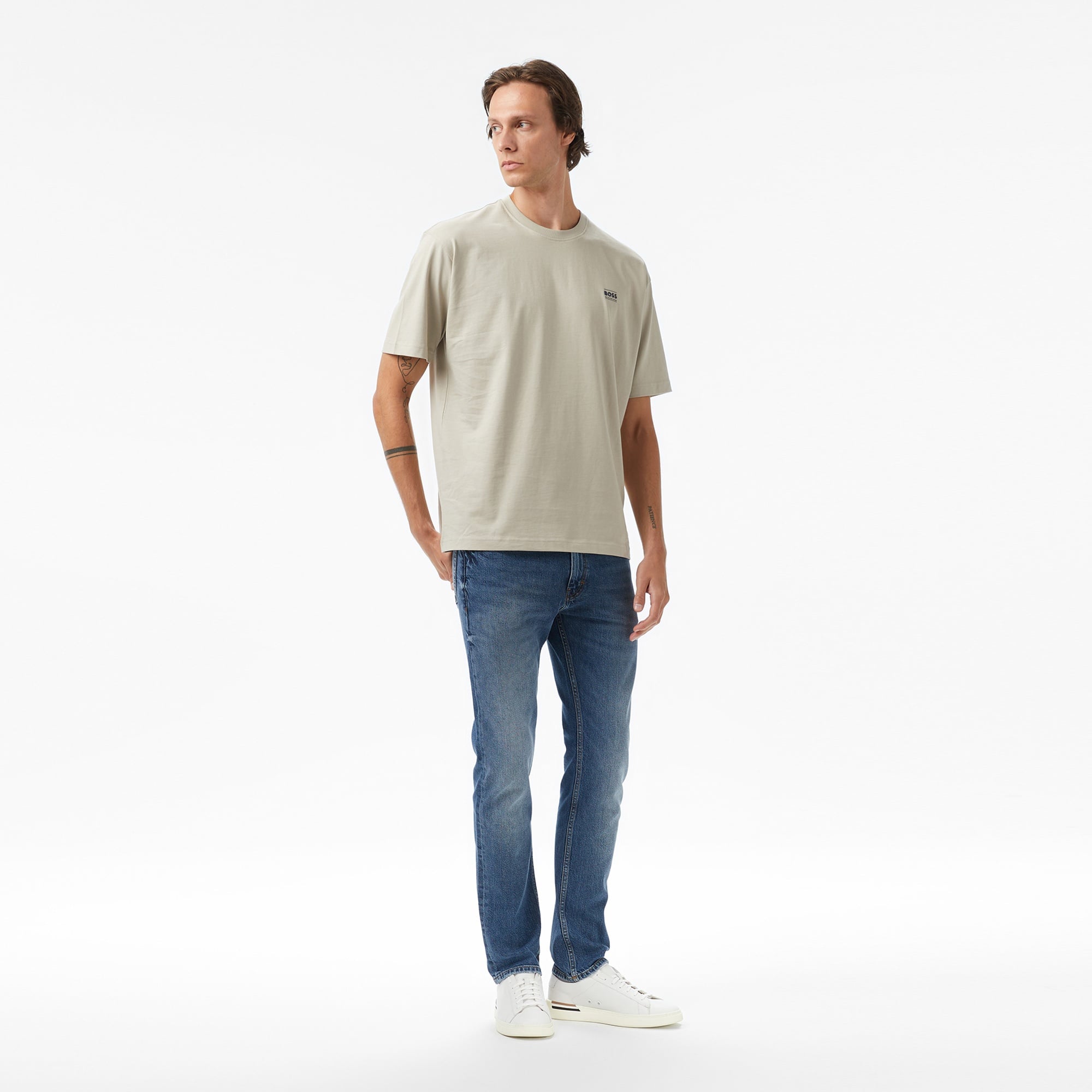 Boss Erkek Açık Bej T-Shirt