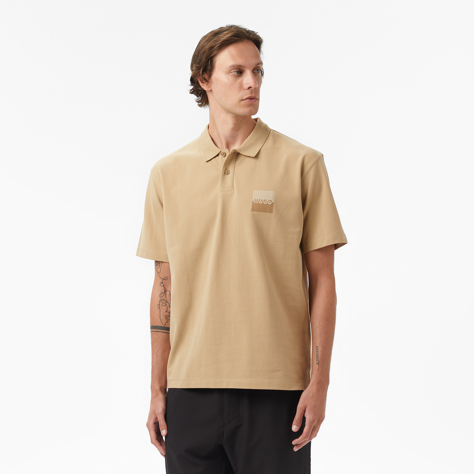  Hugo Dusplity Erkek Bej Polo