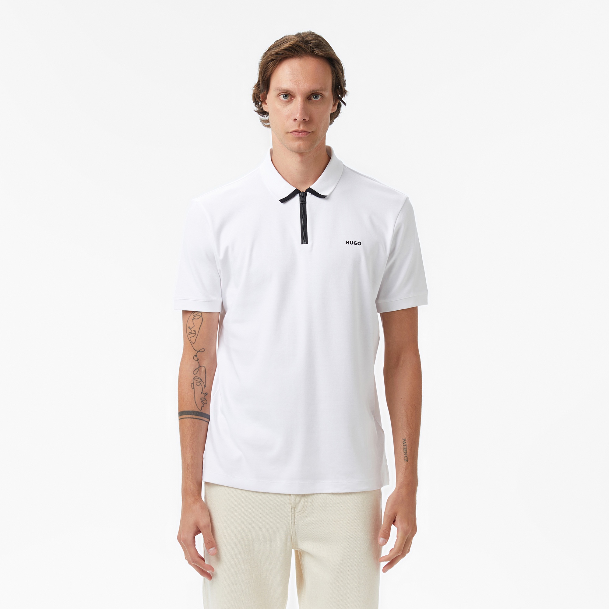 Hugo Dalomino Erkek Beyaz Polo