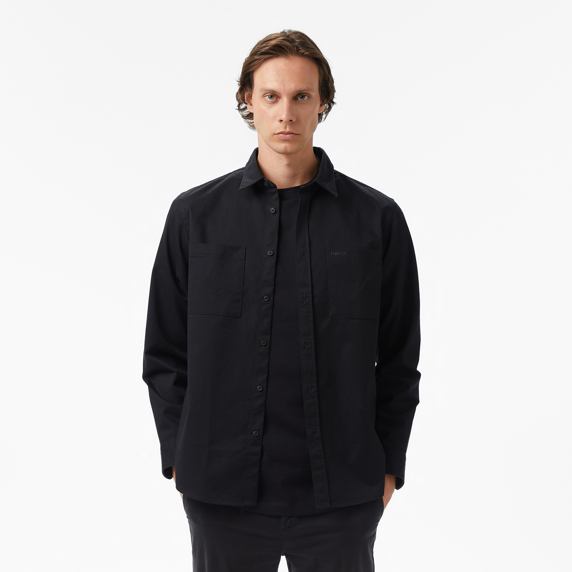  Hugo Egrin Erkek Siyah Gömlek