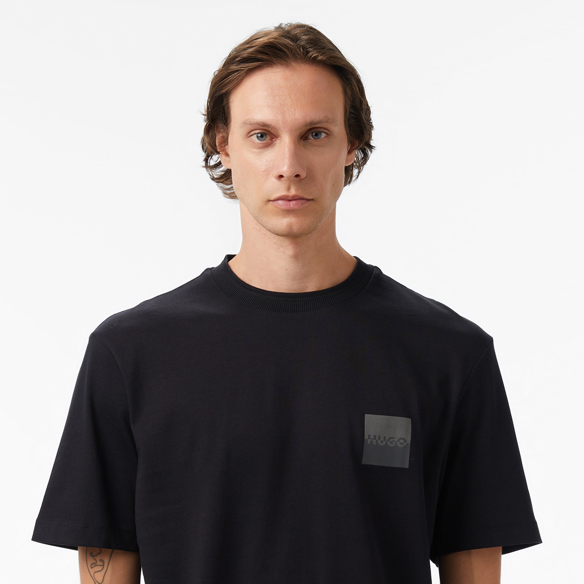 Hugo Dusplito Erkek Siyah T-Shirt