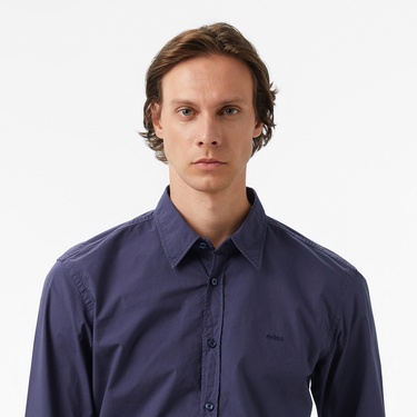  Boss Relegant 6 Erkek Lacivert Gömlek