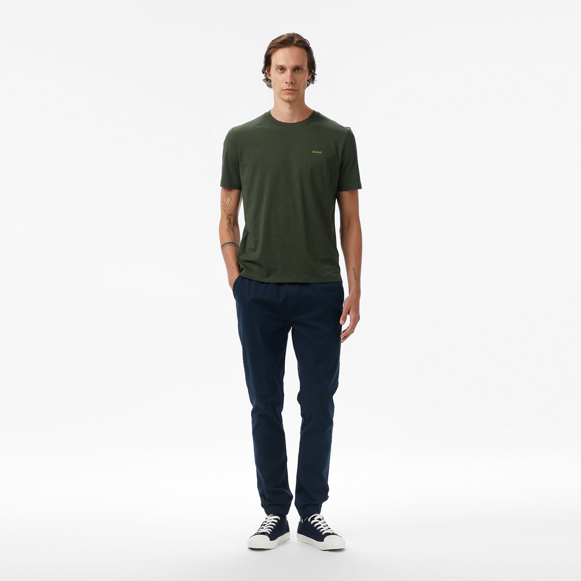 Hugo Dero 222 Erkek Koyu Yeşil T-Shirt