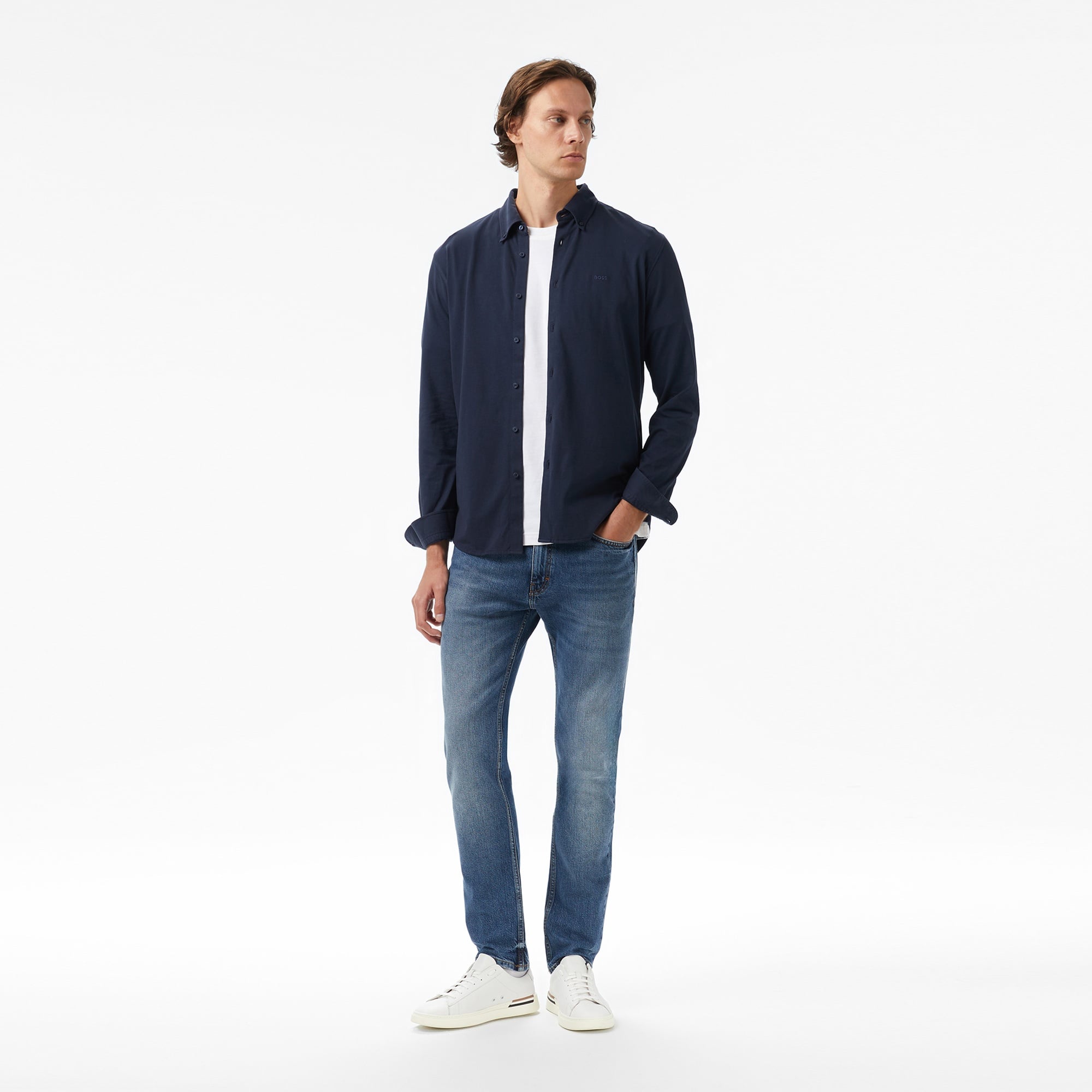 Boss Erkek Lacivert Gömlek