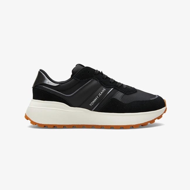  Tommy Jeans Cleated Runner Kadın Siyah Sneaker
