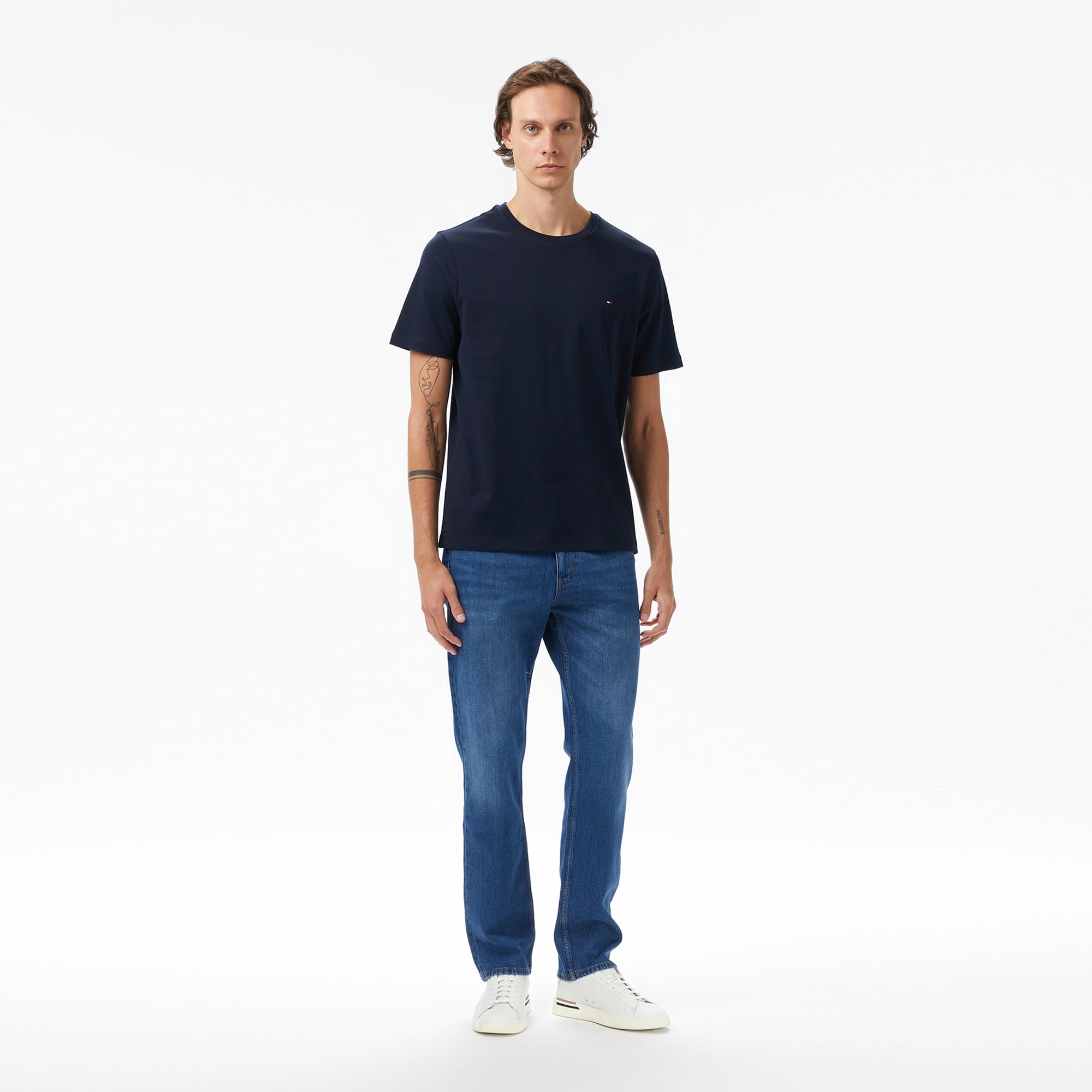 Tommy Hilfiger Elevated Essentials Erkek Lacivert T-Shirt