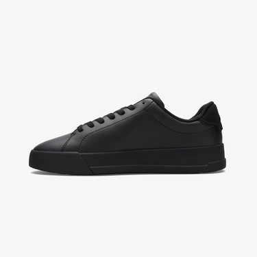  Tommy Hilfiger Court Leather Detail Erkek Siyah Sneaker