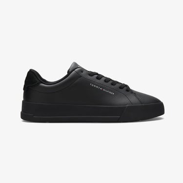  Tommy Hilfiger Court Leather Detail Erkek Siyah Sneaker