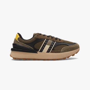  Tommy Jeans Technical Runner Essential Erkek Haki Sneaker