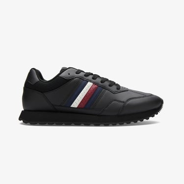  Tommy Hilfiger New Runner Eva Leather Erkek Siyah Sneaker