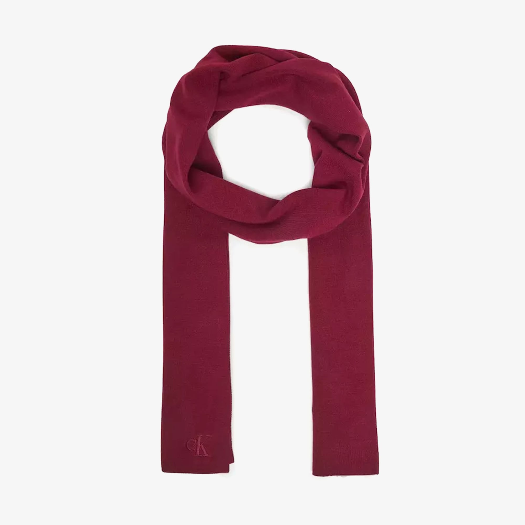  Calvin Klein Fine Rib Erkek Kırmızı Atkı