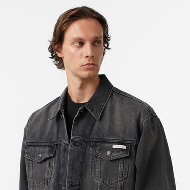  Calvin Klein 90S Fog Trucker Erkek Siyah Ceket