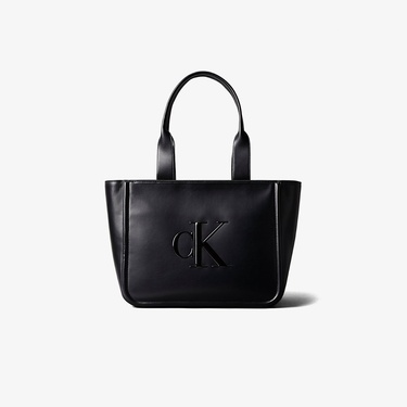  Calvin Klein Bold Medium Tote Kadın Siyah Çanta
