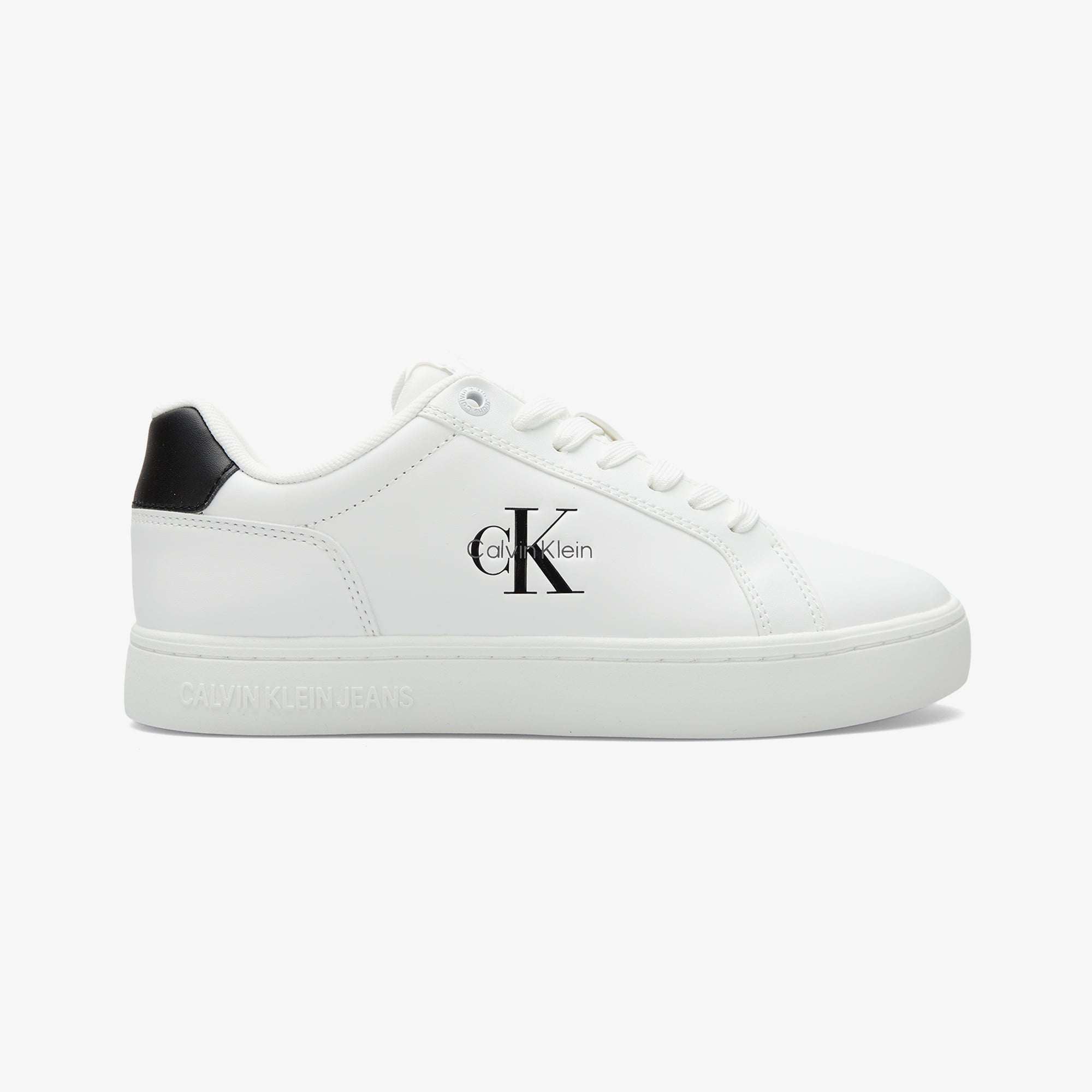 Calvin Klein Classic Cupsole Mono Kadın Beyaz Sneaker