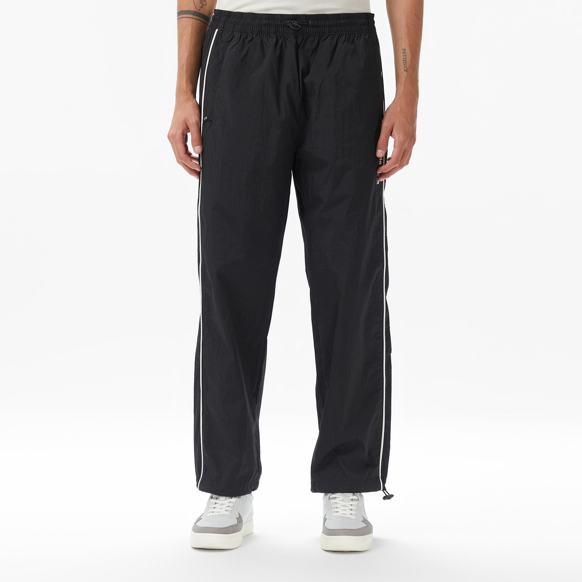 Calvin Klein Relaxed Crinkle Nylon Track Erkek Siyah Eşofman Altı