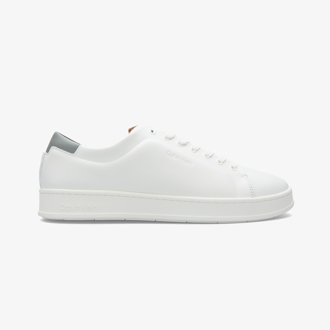  Calvin Klein Pure Low Lace Up Cupsole Erkek Beyaz Sneaker