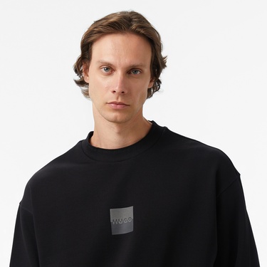  Hugo Dusplited Erkek Siyah Sweatshirt