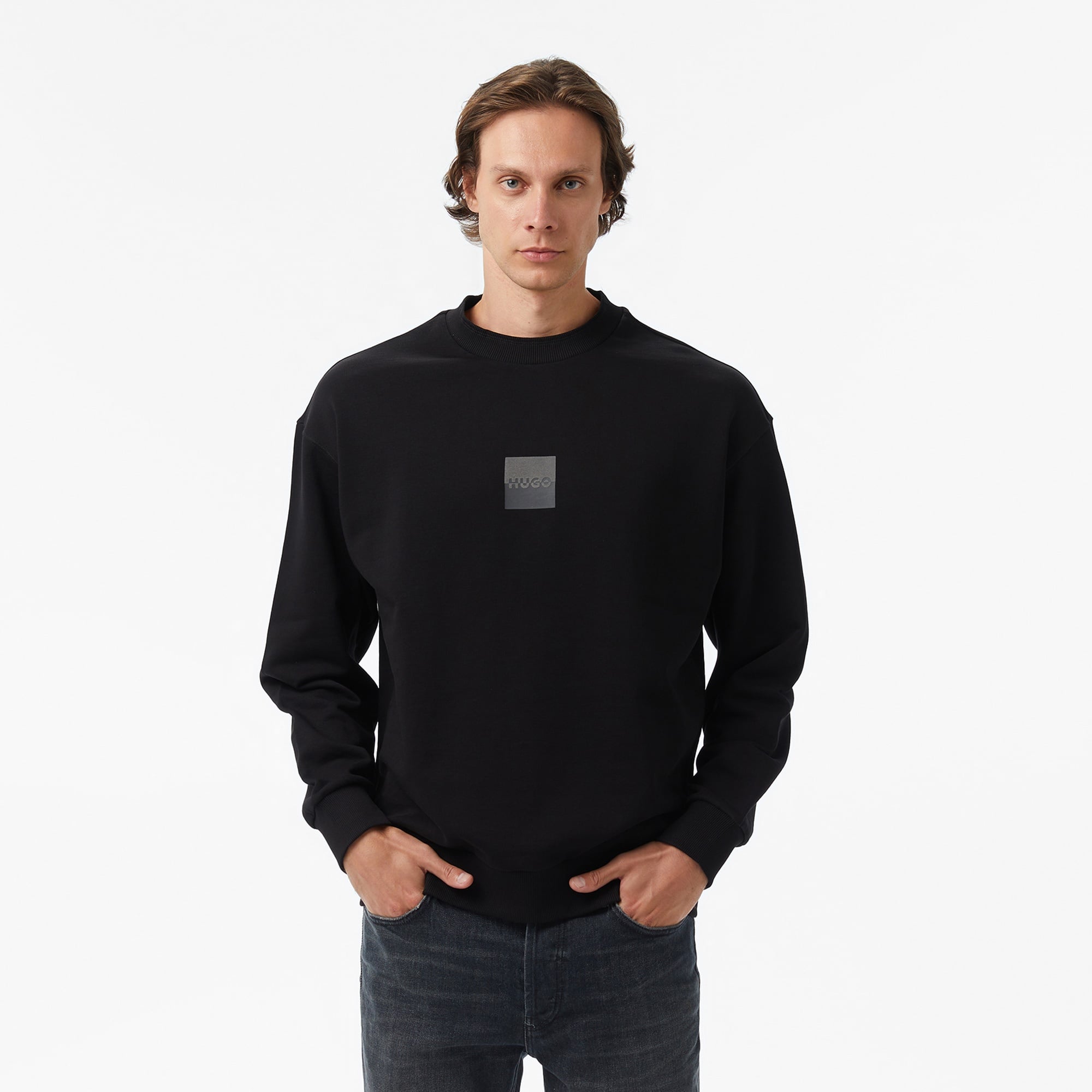 Hugo Dusplited Erkek Siyah Sweatshirt