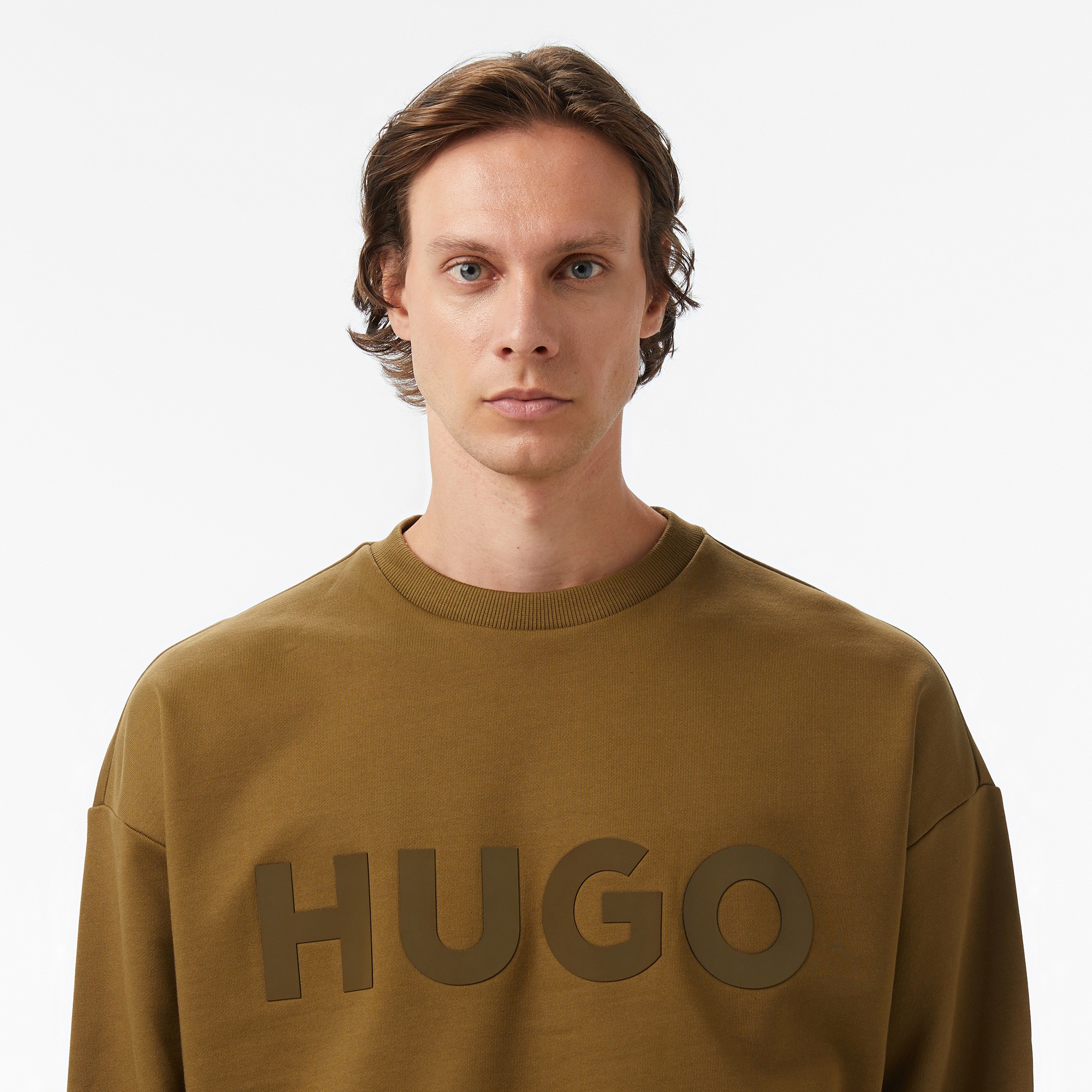 Hugo Dinex Erkek Haki Sweatshirt
