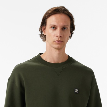  Hugo Dargencrew Erkek Koyu Yeşil Sweatshirt