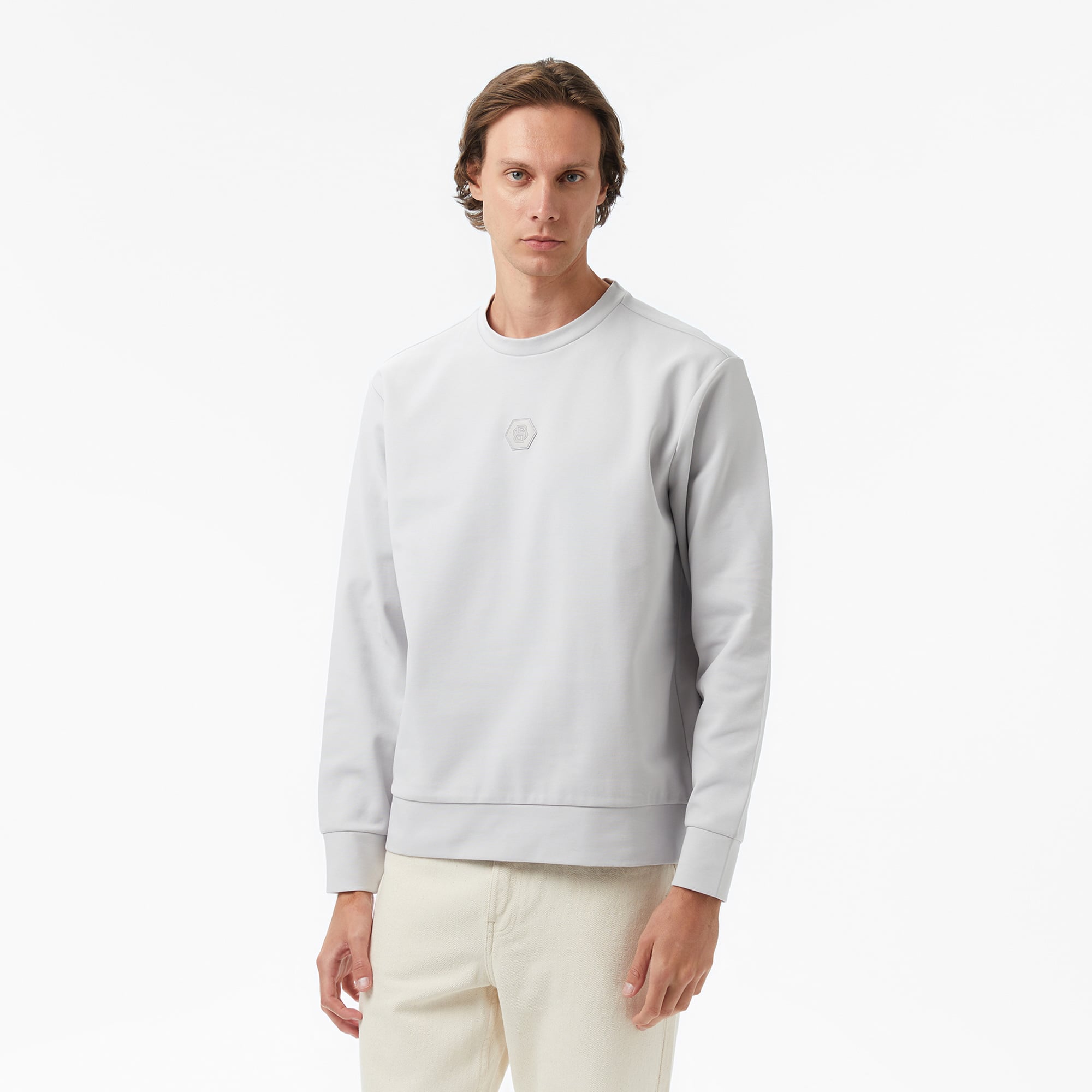  Boss Future Erkek Açık Gri Sweatshirt