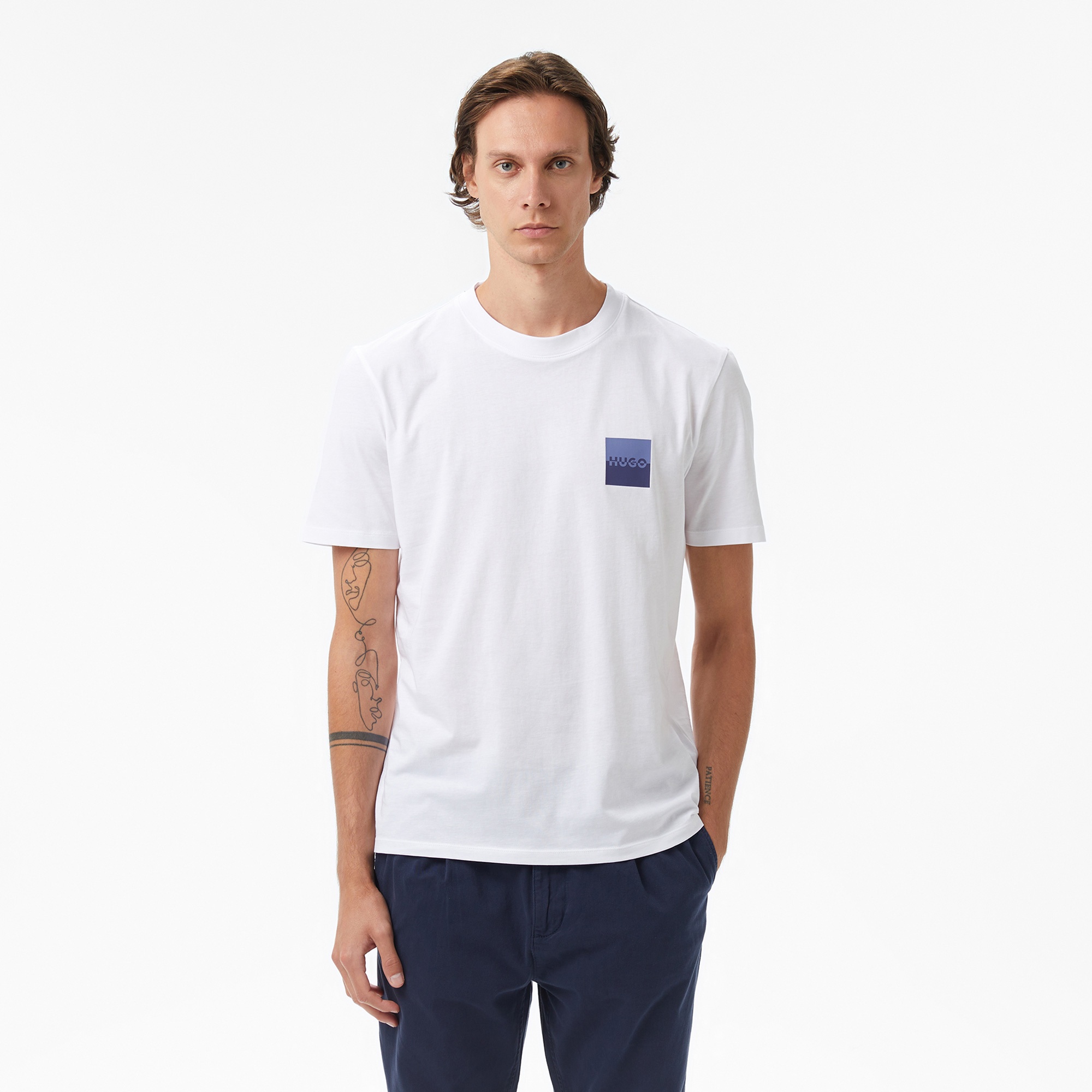 Hugo Dapusi Erkek Beyaz T-Shirt