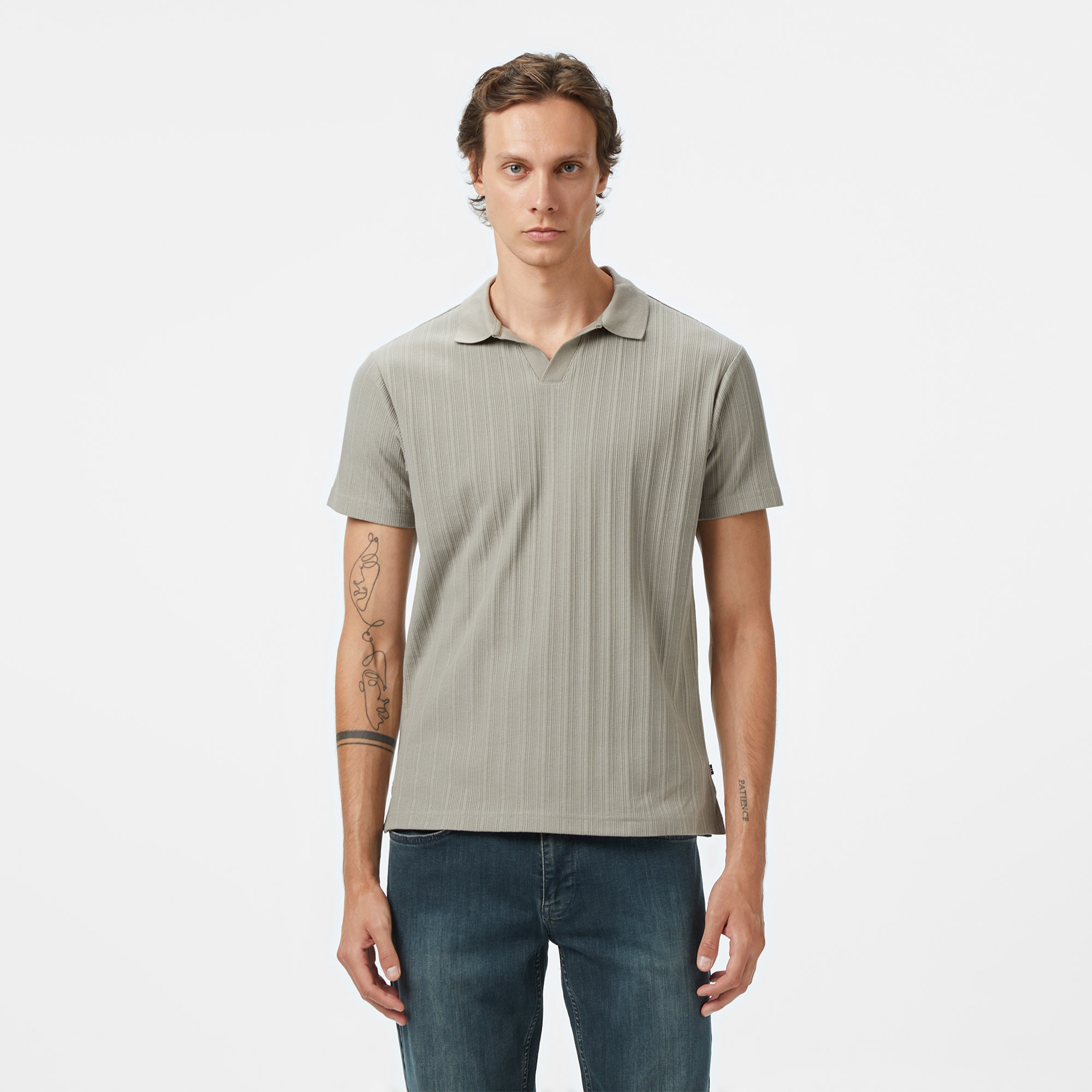 Nautica Erkek Yeşil Classic Fit Polo Yaka T-Shirt