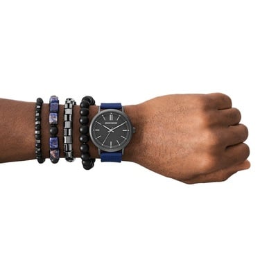  Skechers SR9123 Erkek Kol Saati ve Bileklik Seti