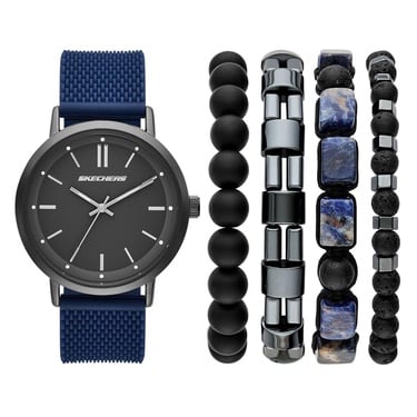  Skechers SR9123 Erkek Kol Saati ve Bileklik Seti