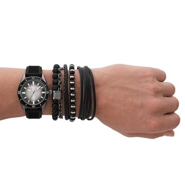  Skechers SR9124 Erkek Kol Saati ve Bileklik Seti