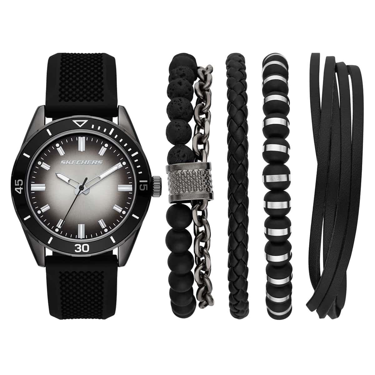  Skechers SR9124 Erkek Kol Saati ve Bileklik Seti
