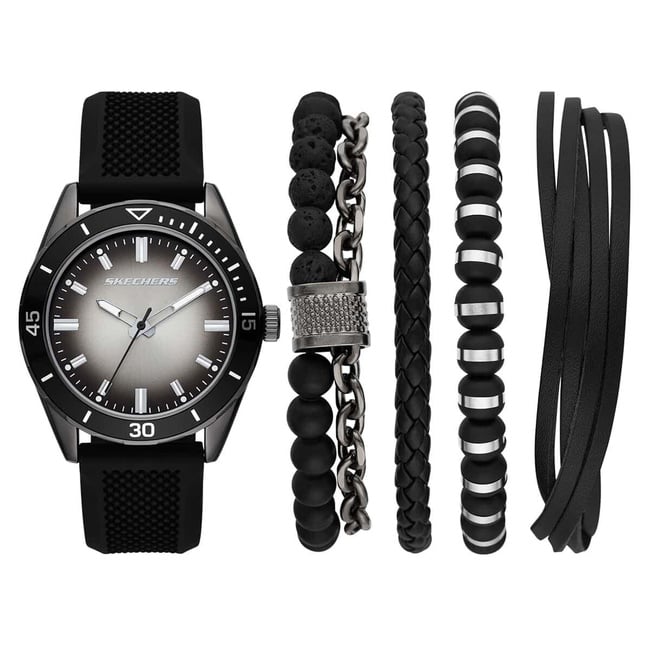  Skechers SR9124 Erkek Kol Saati ve Bileklik Seti