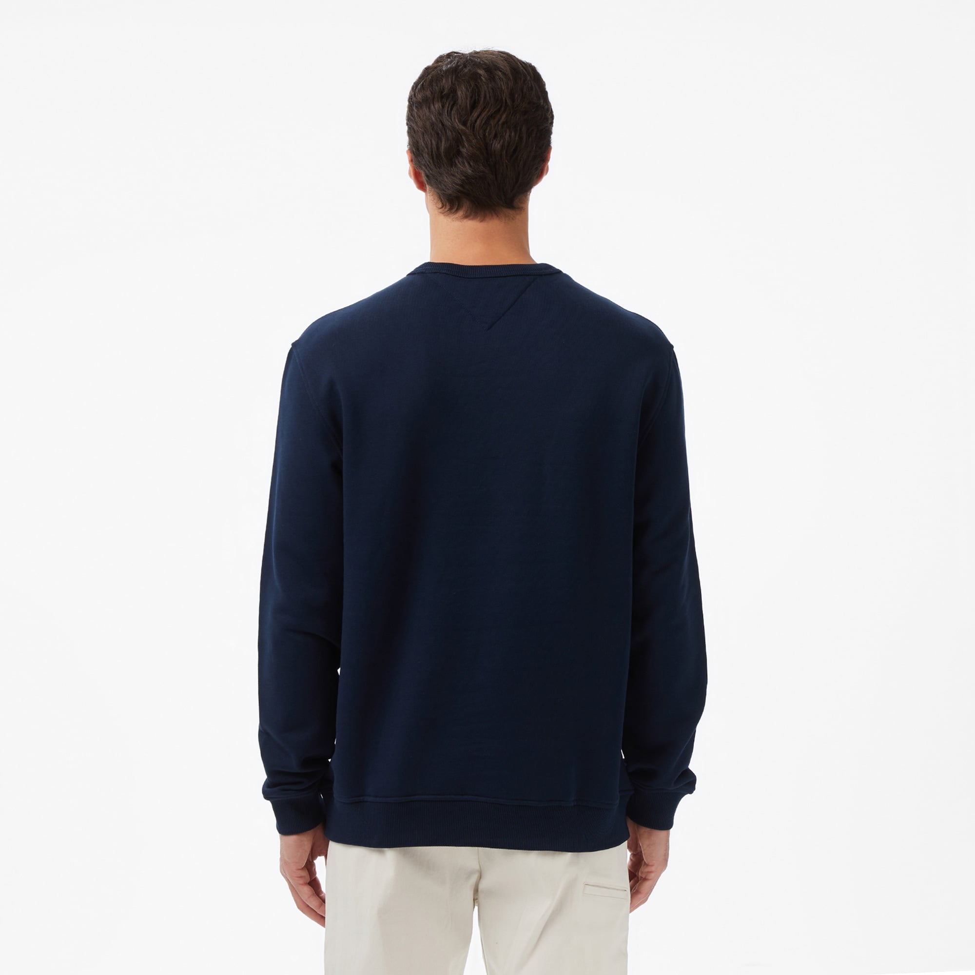 Tommy Jeans Regular Badge Erkek Mavi Sweatshirt