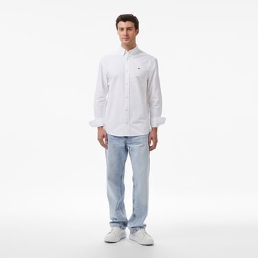  Tommy Jeans Regular Oxford Erkek Beyaz Gömlek