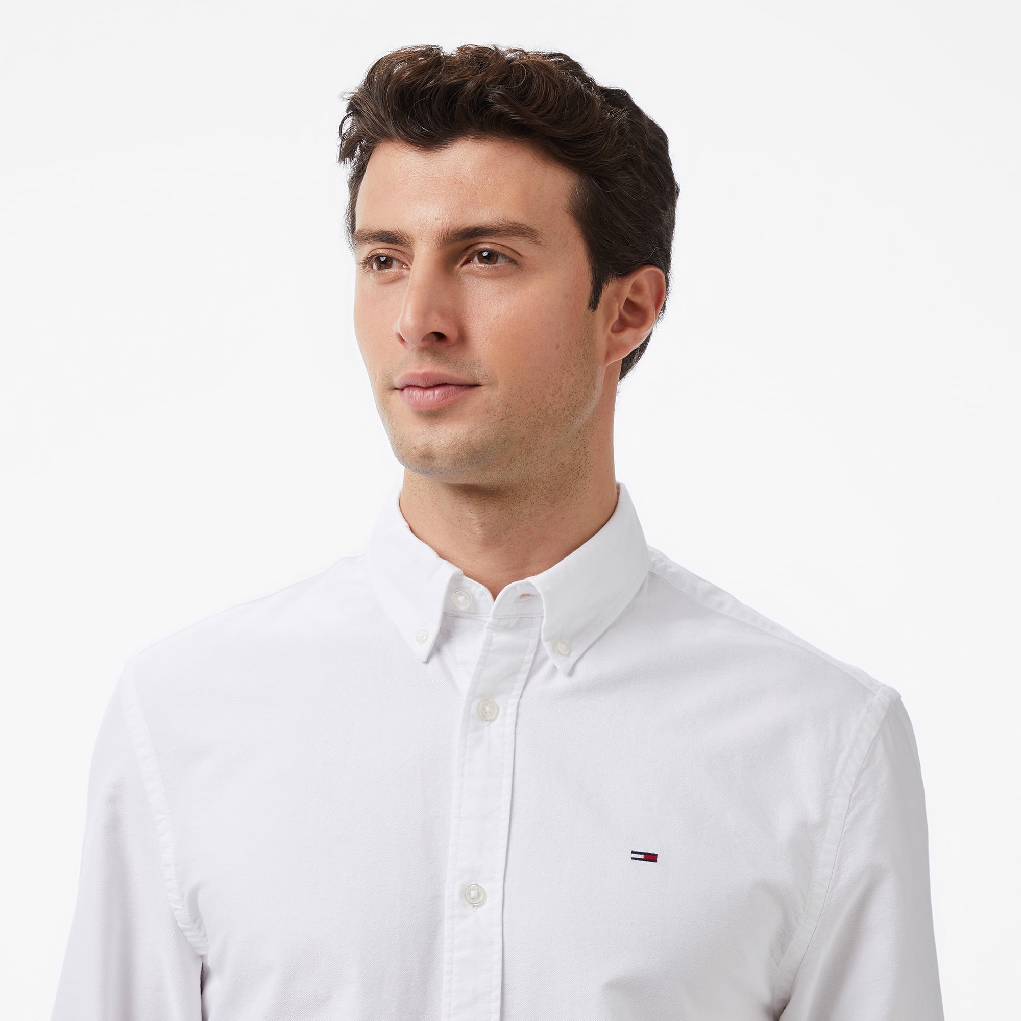 Tommy Hilfiger Oxford Erkek Beyaz Gömlek