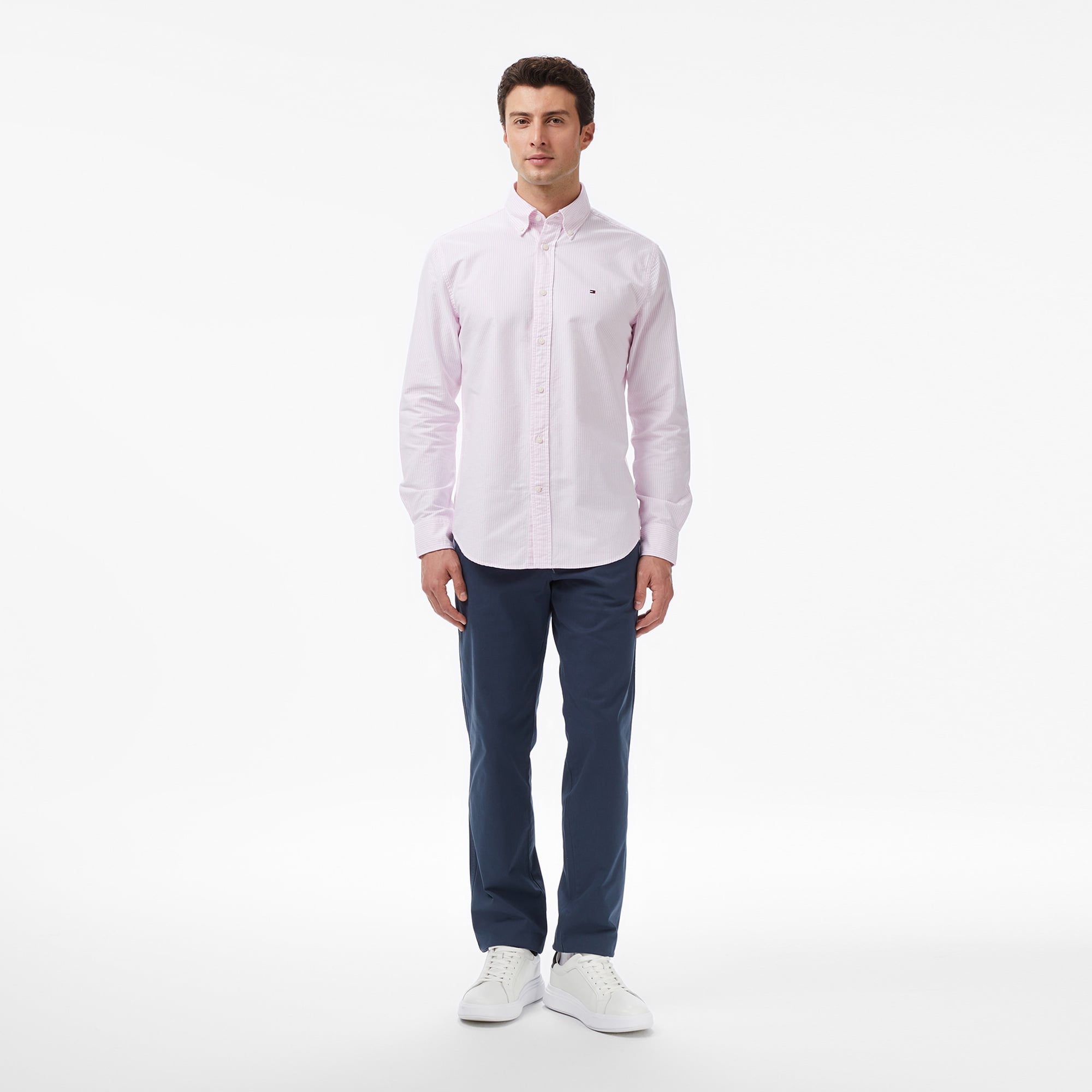 Tommy Hilfiger Heritage Oxford Stripe Erkek Pembe Gömlek