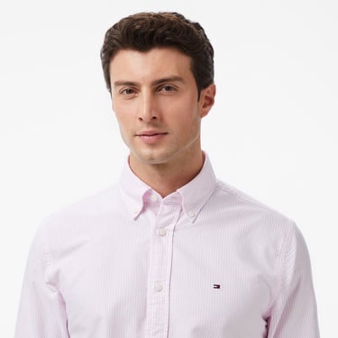  Tommy Hilfiger Heritage Oxford Stripe Erkek Pembe Gömlek