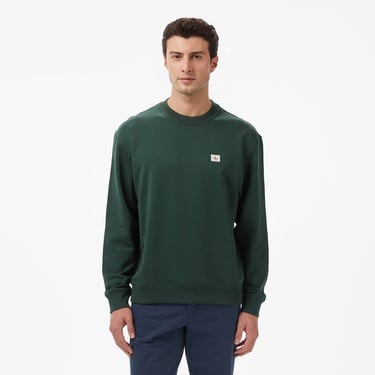  Calvin Klein Terry Badge Erkek Yeşil Sweatshirt