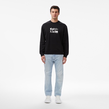  Calvin Klein Terry Bold Graph Erkek Siyah Sweatshirt