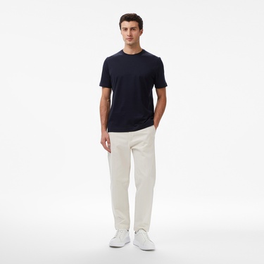  Tommy Hilfiger Mercerised Cotton Erkek Lacivert T-Shirt