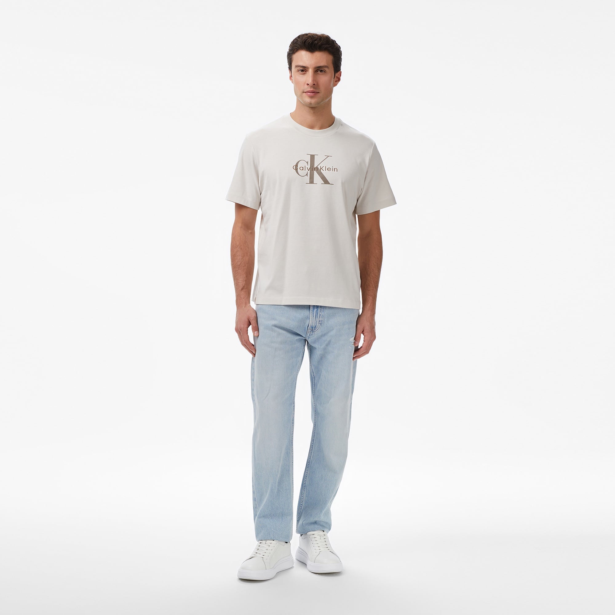 Calvin Klein Hero Monologo Erkek Beyaz T-Shirt