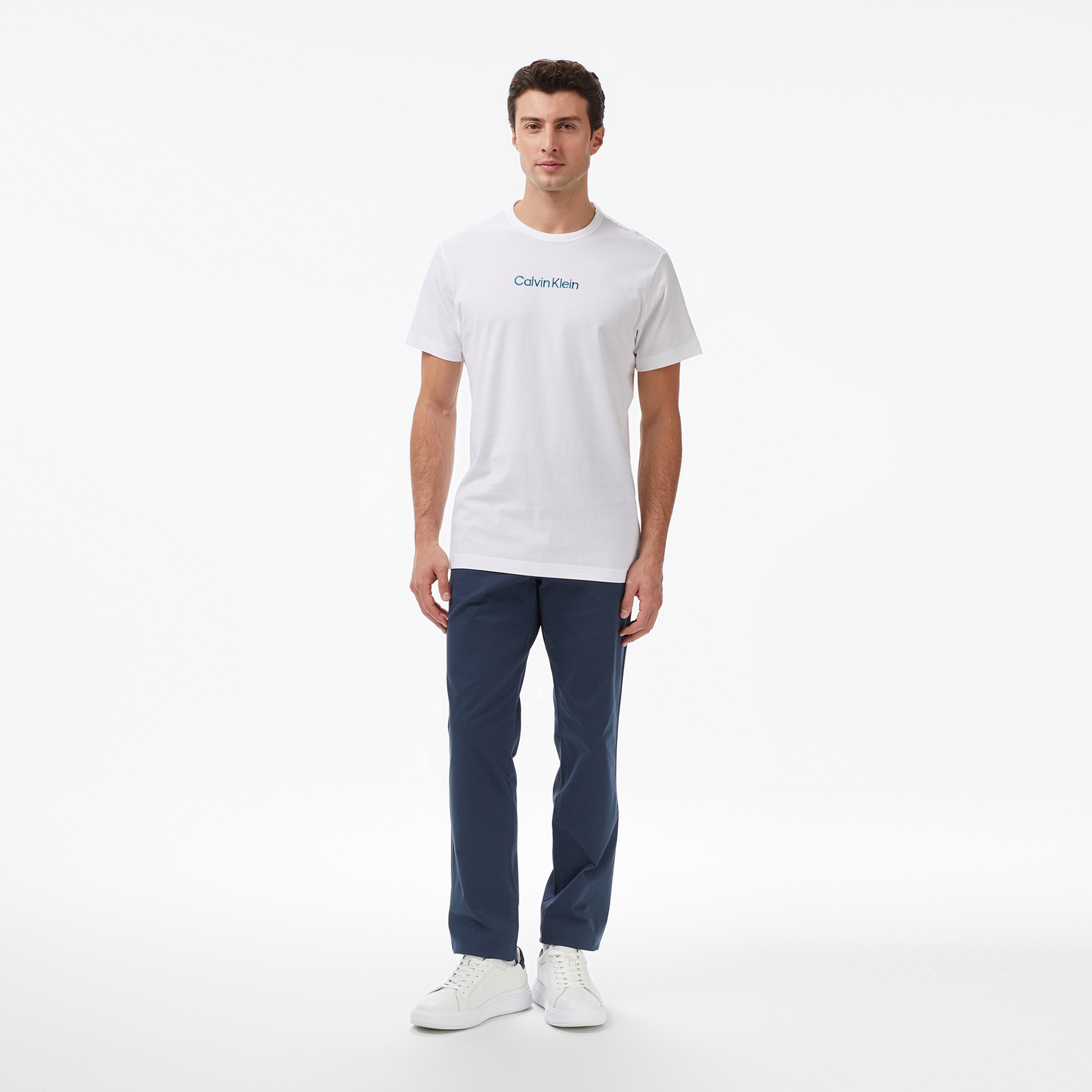 Calvin Klein Crew Neck Erkek Beyaz Pijama