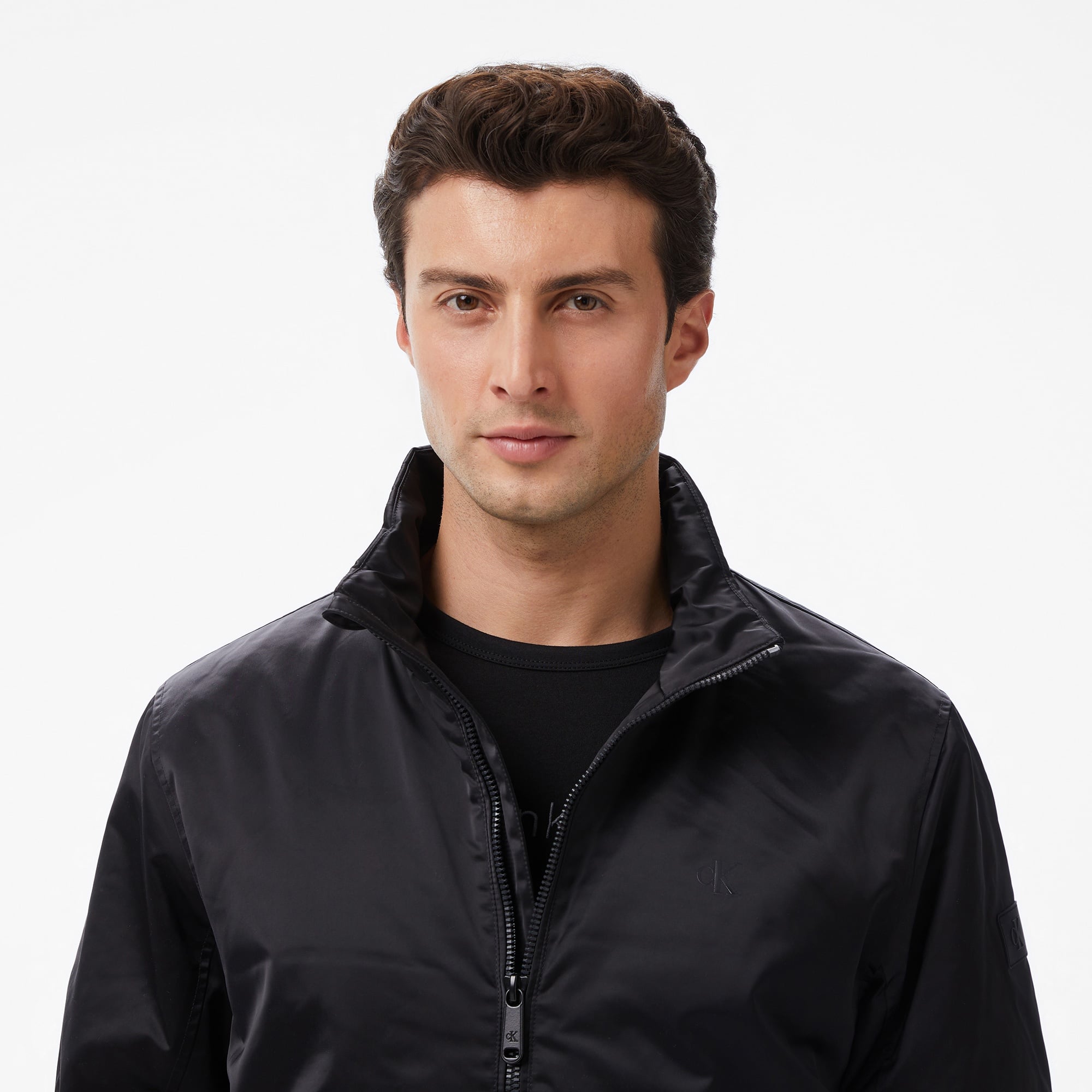 Calvin Klein Padded Harrington Erkek Siyah Ceket