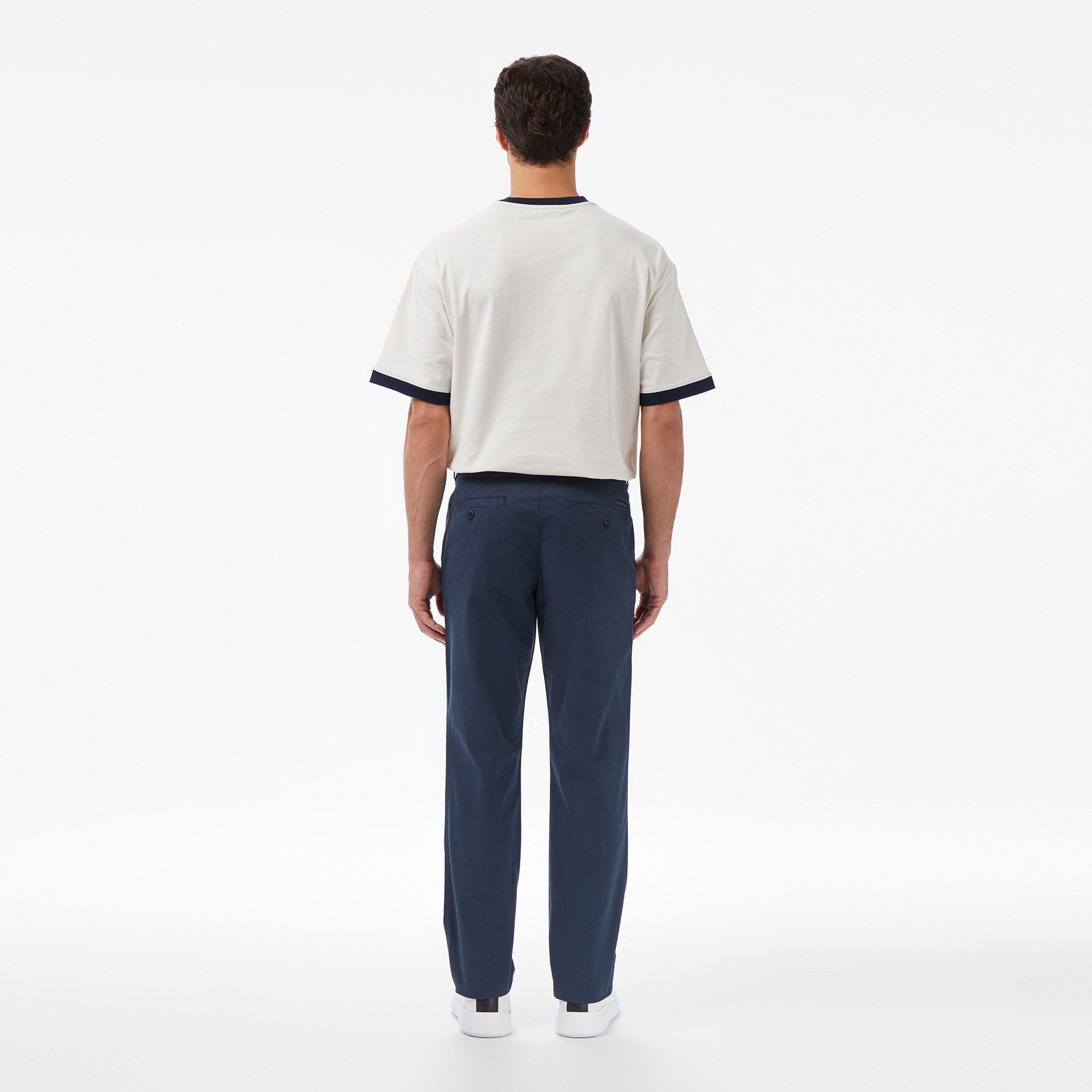Calvin Klein Cotton Signature Slim Chino Erkek Mavi Pantolon