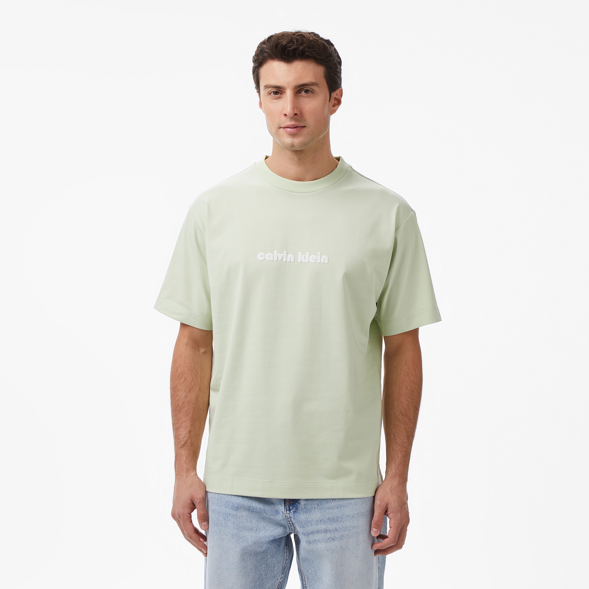Calvin Klein Cooling Jersey Erkek Haki T-Shirt