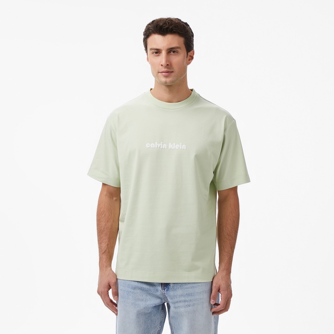  Calvin Klein Cooling Jersey Erkek Haki T-Shirt