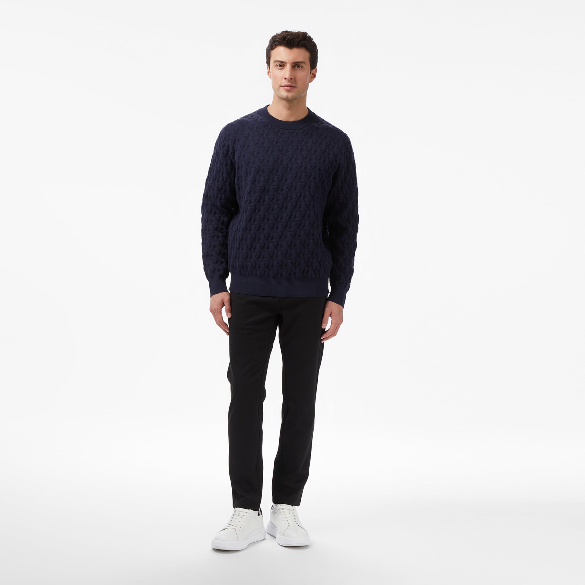 Calvin Klein Erkek Lacivert Kazak