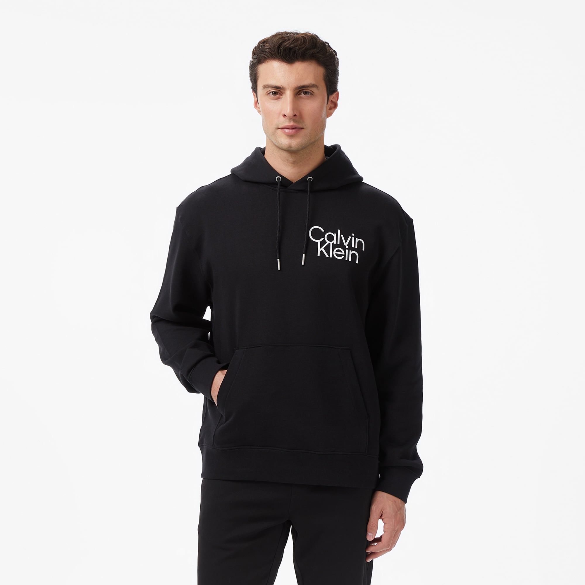  Calvin Klein Terry Graphic Erkek Siyah Sweatshirt