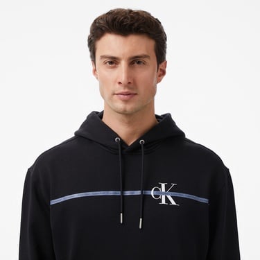  Calvin Klein Terry Graphic Erkek Siyah Sweatshirt